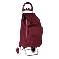 Tosca 70L/58cm Shopping Cart Trolley Bag Grocery/Market Storage w/ Wheels Plum