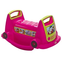 Tuff Play 78x55cm Rocking Bus Ride On Toy Kids/Children 2-6y Indoor/Outdoor Pink