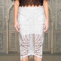 Midi Fringe Skirt