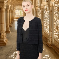 Hand Beaded Crop Jacket