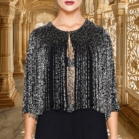 Hand Beaded Fringe Jacket