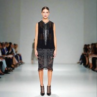 Hand Beaded Fringe And Choker Top