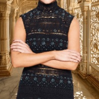 Lace & Bead Embroidered Top