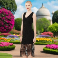 Crochet Beaded Fringe Dress