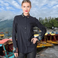 Embroidered Poplin Shirt