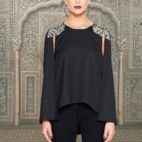Cape Fringe Hand Beaded Top