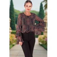 Layered Sleeve Georgette Top