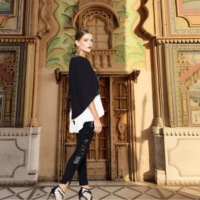 Hand Beaded Tuxedo Pants