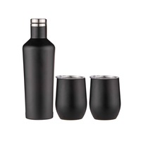 Aurora Matte Black Portable Wine Gift Set