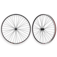 CyclingDeal Road Bike Bicycle 700C Double Wall Alloy Wheelset - Compatible with 6/7/8 Speed Thread-on Freewheel - Bolt-on Axle Front & Rear