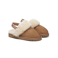 AUSTRALIAN SHEPHERD® UGG Kids Sheepskin Wool Strap Slingback Slippers Suzie