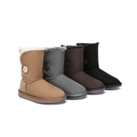 AUSTRALIAN SHEPHERD® UGG Boots Double Face Sheepskin Wool Short Button