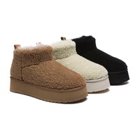 EVERAU® UGG Boots Sheepskin Wool Plush Ankle Ultra Platform Teddycozy