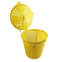 MEDIUM Berley Pot Cage Dispenser Bait Bucket Fishing Dropper Sinker Plastic Lid