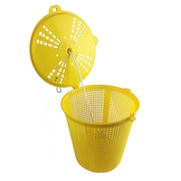 MEDIUM Berley Pot Cage Dispenser Bait Bucket Fishing Dropper Sinker Plastic Lid