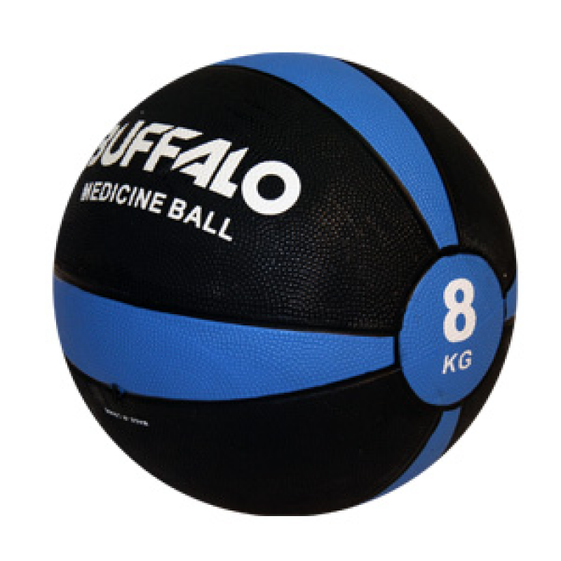 8kg Rubber Medicine Ball Weight Gym Sports Home Workout Exercise Buffalo Sports