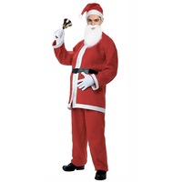ADULT SANTA CLAUS COSTUME Suit Father Xmas Party Outfit Father Christmas