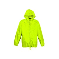 Adult Spray Jacket Outdoor Casual Hike Rain Hi Vis Poncho Waterproof - Fluoro Lime