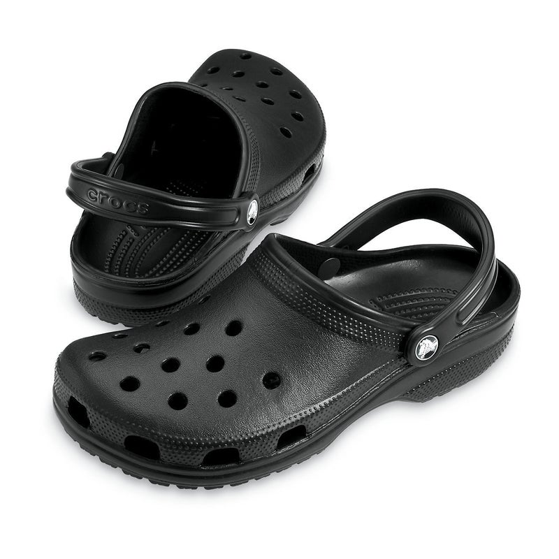 Crocs Classic Clogs Roomy Fit Sandal Clog Sandals Slides Waterproof  Black