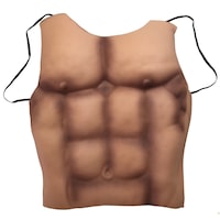 Mens MUSCLE CHEST Costume Six Pack Party Bodybuilder 6 Pack Fancy Fun