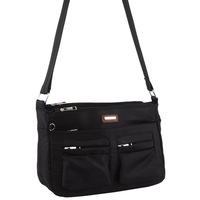 Pierre Cardin Casual Anti-Theft Cross Body Bag RFID Blocking Two-Tone - Black