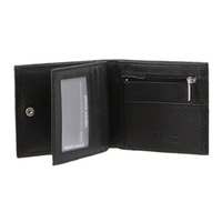 Pierre Cardin Mens Tri Fold Leather Wallet w/ RFID Protection - Black