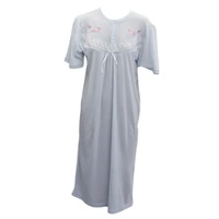 Womens Ladies Cotton Blend Nightie Night Gown Pajamas Pyjamas Sleepwear PJ