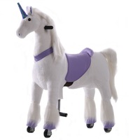 Unicorn Ride On Animal Toy for Kids, Purple - Large