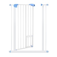 Baby Child Pet Safety Gate Stairway Barrier with Cat Door 100cm Tall