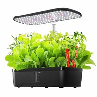 12 Pods Hydroponics Growing System Indoor Herb Garden Kit Plant Germination Full Spectrum 20W LED Light Smart Planter Water Pump 4L Tank