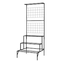 3-Tier Hanging Plant Stand Rack Metal Flower Pot Display Shelf Garden Planter Black