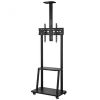 32"-75" Mobile TV Floor Stand Bracket Freestanding Television Mount w/ Shelf