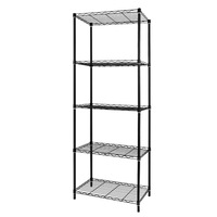 5-Tier Metal Plant Stand Planter Flower Display Rack Multifunctional Storage Shelf Black