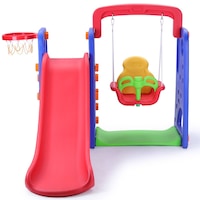 Swing Slide Basketball Multi station Play Center for Kids