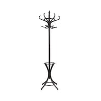 Stylish Coat Stand with 12 Hooks – Walnut