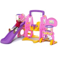 Indoor or Outdoor Side and Swing with Basketball Ring