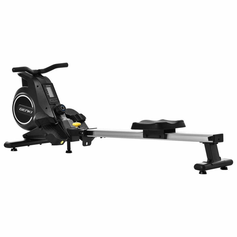 Genki Rowing Machine Rower Magnetic Resistance Workout Foldable Home Exercise Equipment 8 Levels LCD