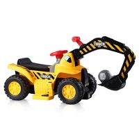 Kids Ride on Digger Electric Excavator Bulldozer Loader Car with Safety Helmet