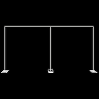 Wedding Backdrop Stand Party Photo Balloon Photography Frame Background Holder Decoration Galvanised Steel 3x6m White