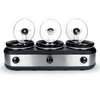 Healthy Choice 3 Pot Slow Cooker Silver