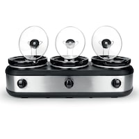 Healthy Choice 3 Pot Slow Cooker Silver