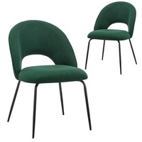 DukeLiving Adeline Corduroy Dining Chairs Set of 2 (Green)