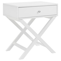DukeLiving Apollo Bay Bedside Table (White)