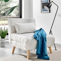 DukeLiving Billy Boucle Single Sofa Bed (Cream)