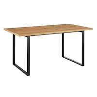 DukeLiving Carson 160cm Ski-Leg Dining Table (Black)