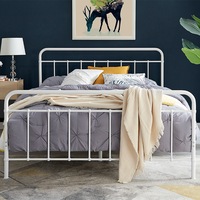 DukeLiving Charlie Metal Bed Frame White (Double, Queen)