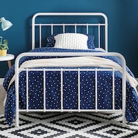 DukeLiving Charlie Metal Bed Frame White (Single, King Single)