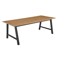 DukeLiving Emmerson 220cm Dining Table (Wild Oak)