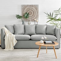 DukeLiving Hamptons Coastal 3 Seater Sofa (Charcoal)