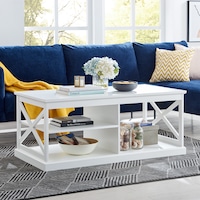 DukeLiving Hamptons Coastal Cross Coffee Table
